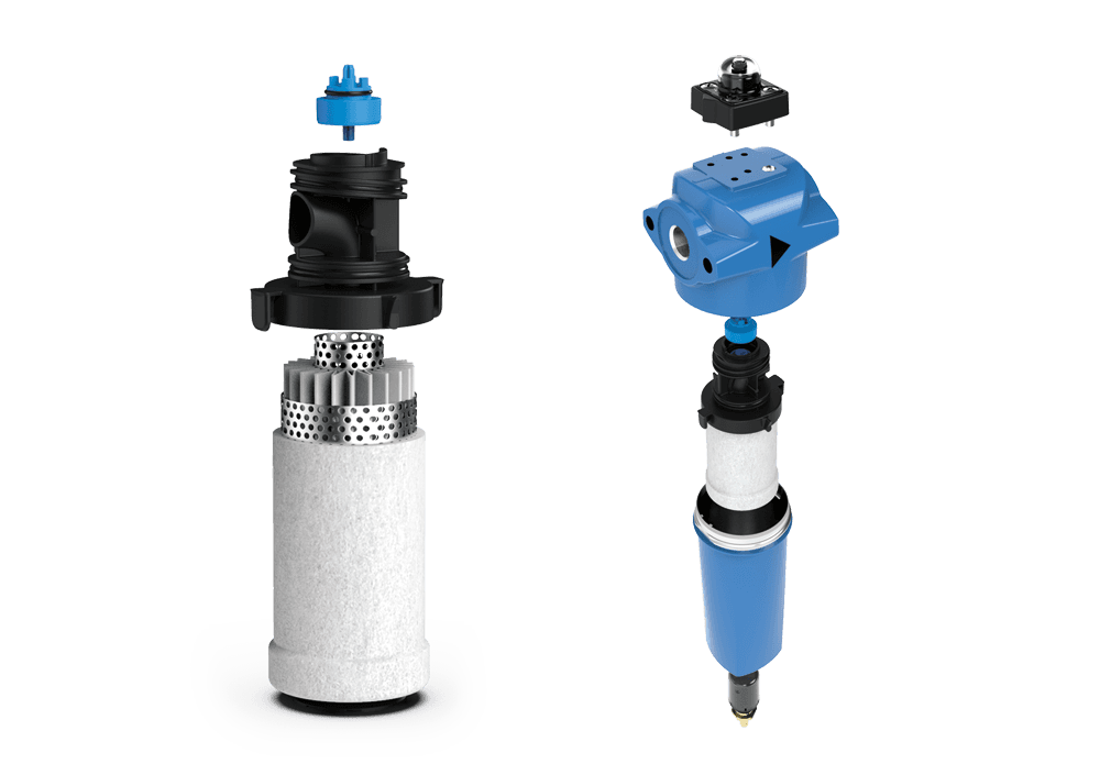 BOGE Druckluft-Filter Materialzusammensetzung Schema