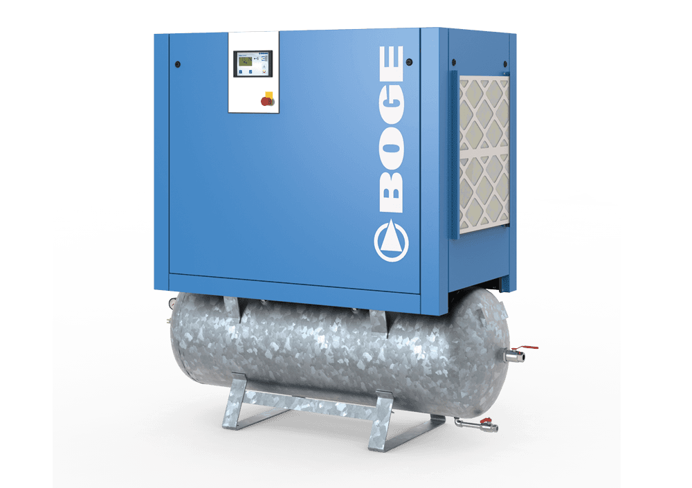 BOGE oelgeschmierter Schraubenkompressor C-2 Baureihe bis 22 kW mit Behaelter
