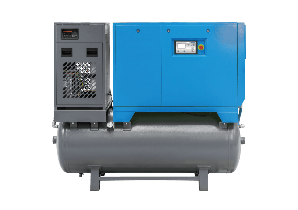 BOGE oelgeschmierter Schraubenkompressor ecoline Baureihe mit Behaelter