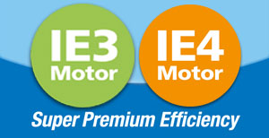 Imagen del logotipo de eficiencia Super Premium IE3 e IE4 de BOGE Compresores